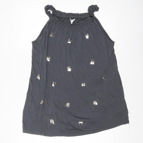 Next Women’s Grey Sequin Camisole Tank Top Size 10