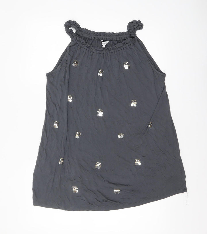 Next Women’s Grey Sequin Camisole Tank Top Size 10