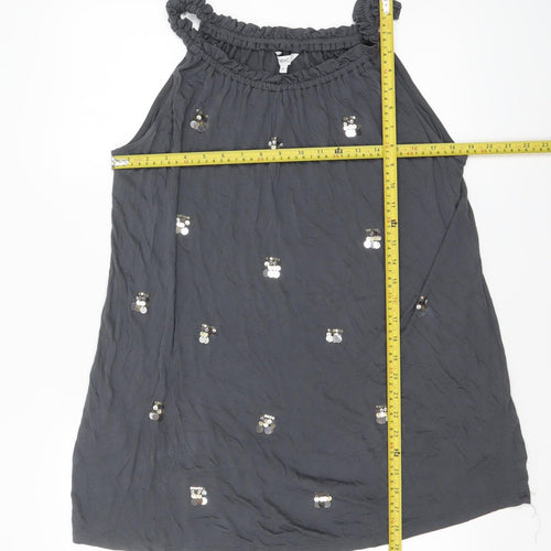 Next Women’s Grey Sequin Camisole Tank Top Size 10