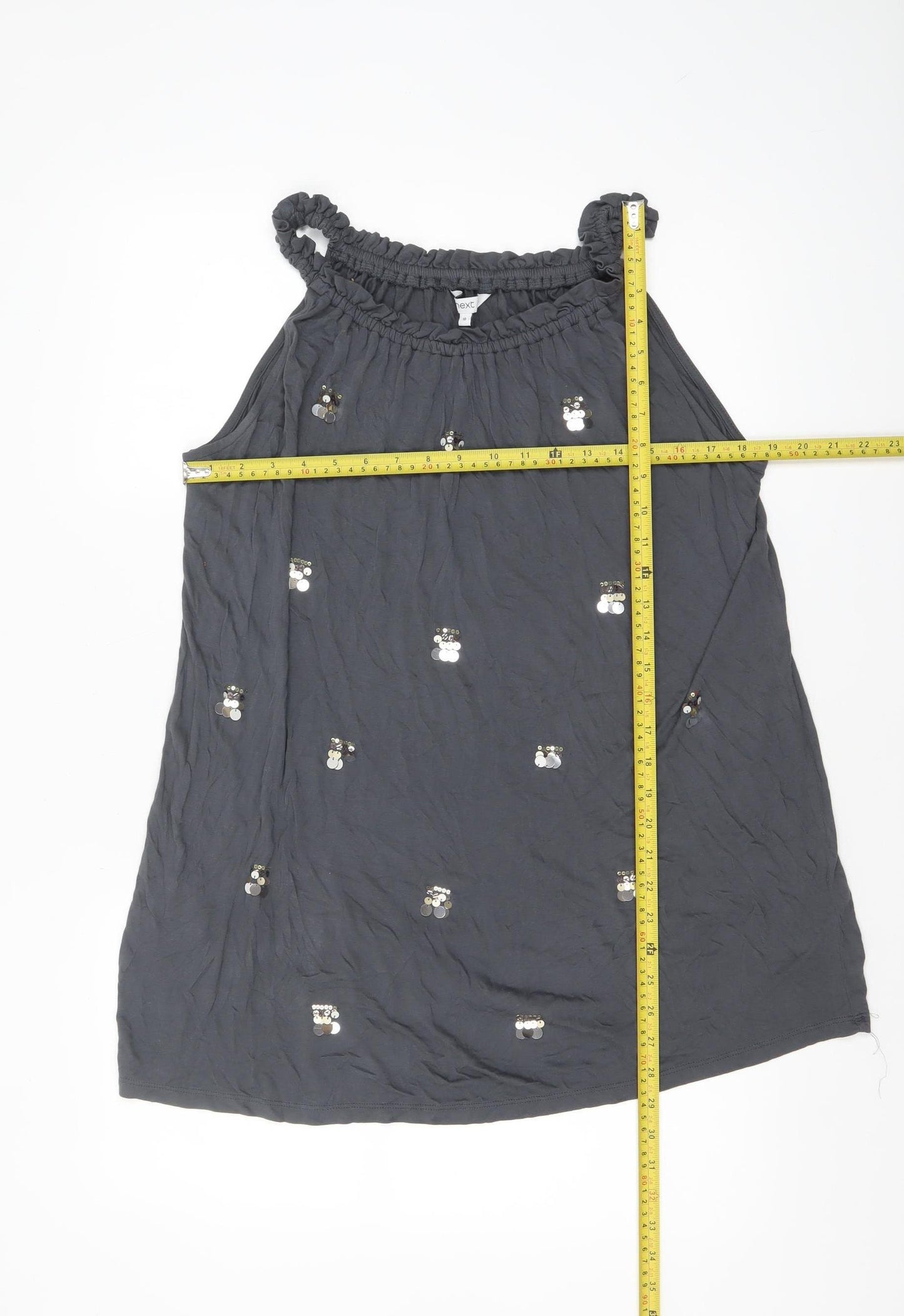 Next Women’s Grey Sequin Camisole Tank Top Size 10