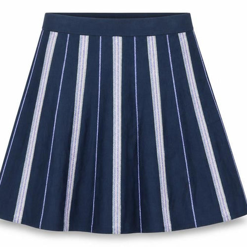 Nümph Women’s Blue Striped A-Line Knit Skirt Size M