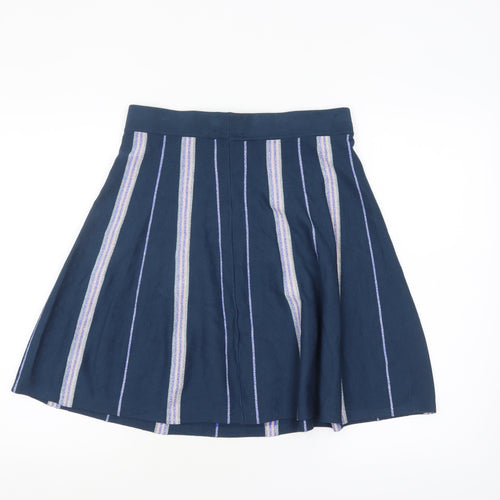 Nümph Women’s Blue Striped A-Line Knit Skirt Size M