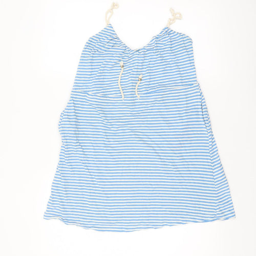H&M Women’s Blue Striped Cotton Halter Camisole Top XS