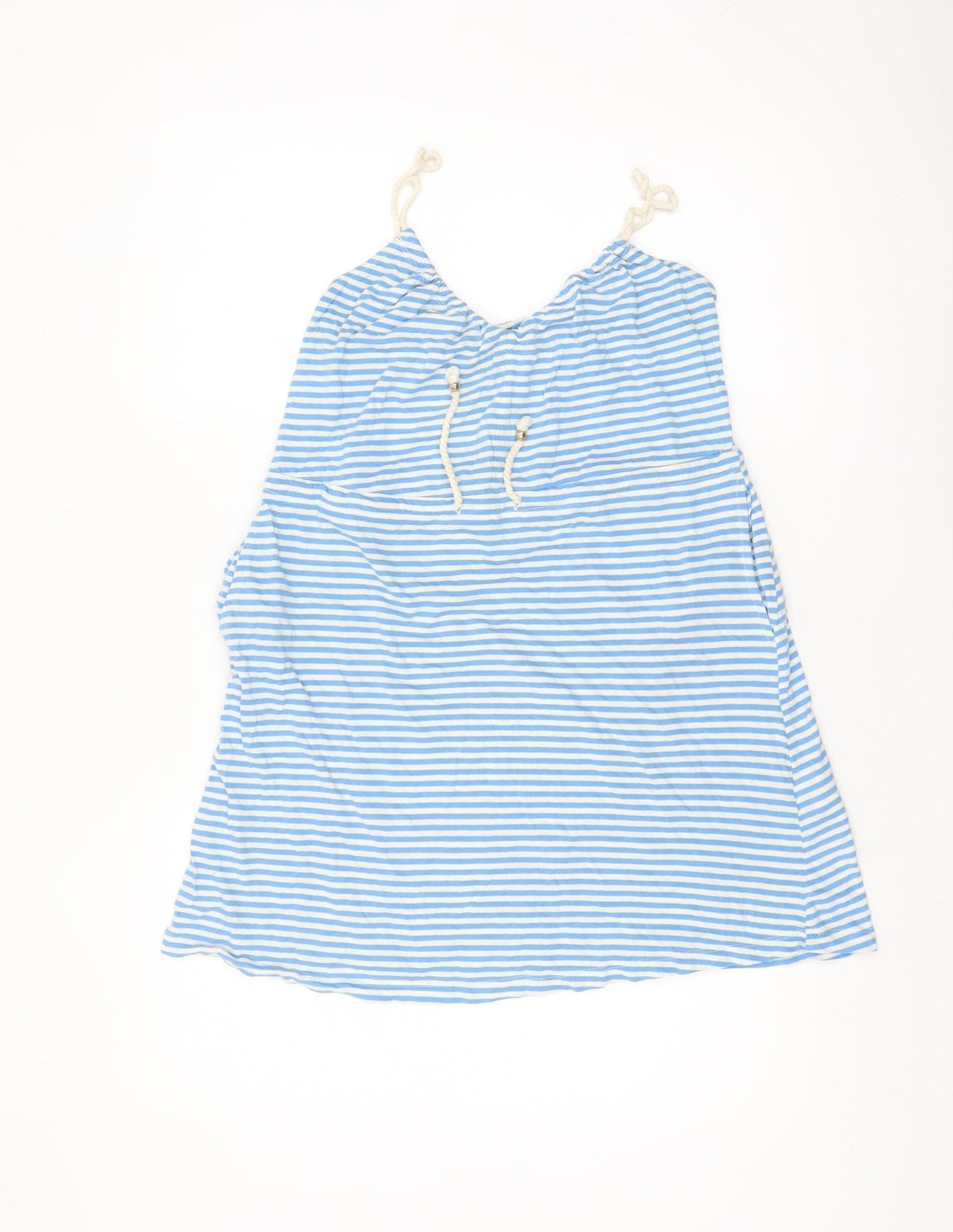 H&M Women’s Blue Striped Cotton Halter Camisole Top XS