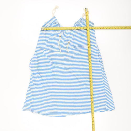 H&M Women’s Blue Striped Cotton Halter Camisole Top XS