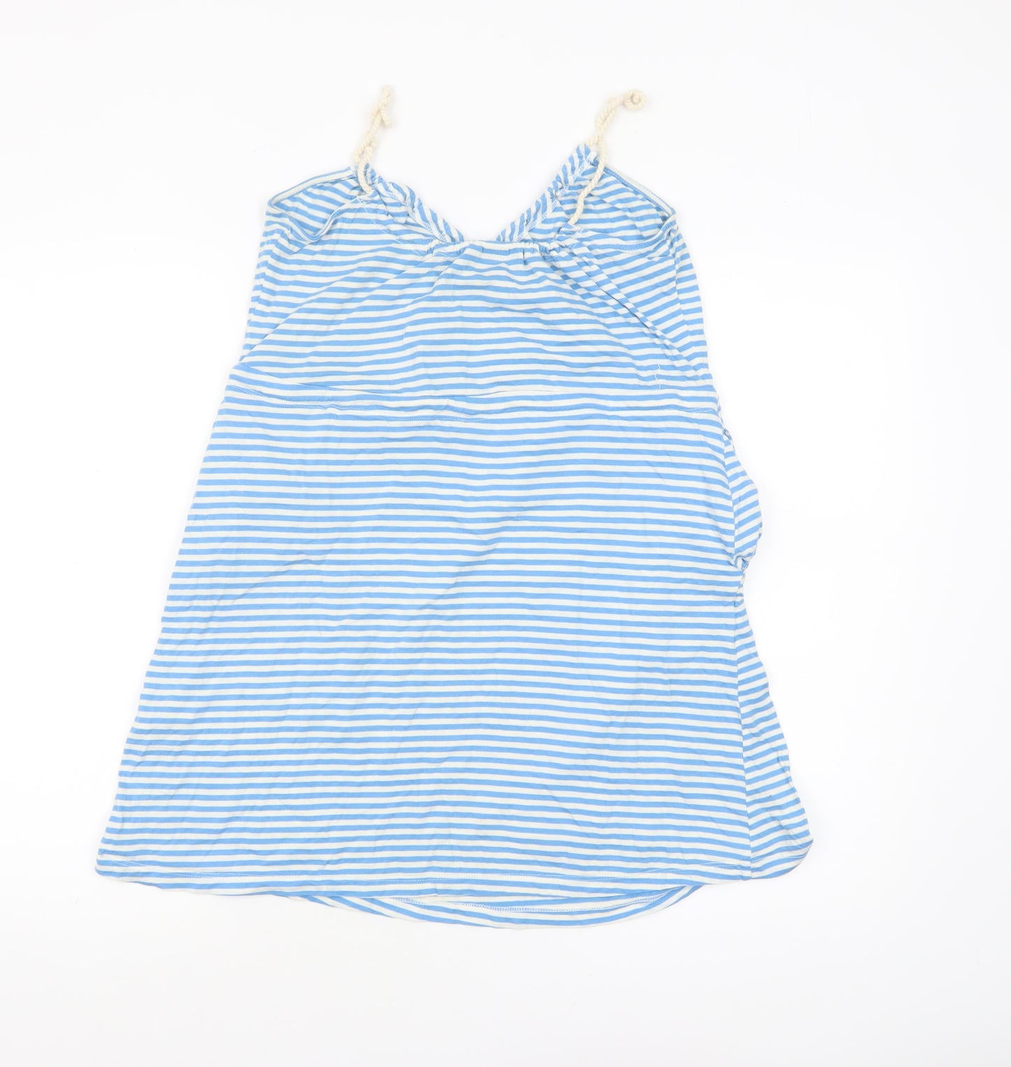 H&M Women’s Blue Striped Cotton Halter Camisole Top XS