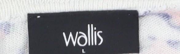 Wallis Women’s Multicoloured Leopard Knit Jumper L 3/4 Sleeve Pullover