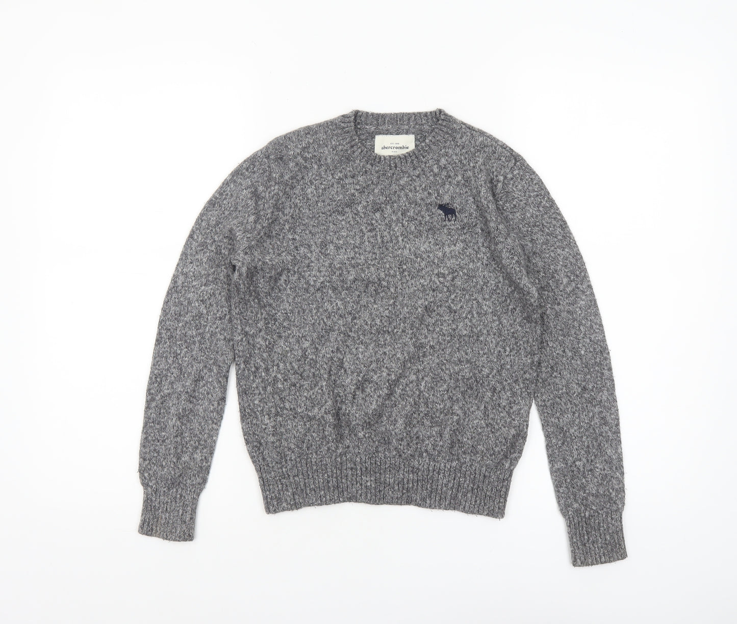 Abercrombie Kids Boys Grey Crew Neck Jumper Size 10 Cotton Blend
