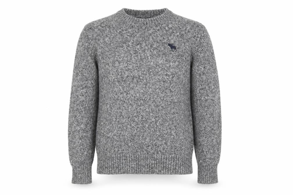 Abercrombie Kids Boys Grey Crew Neck Jumper Size 10 Cotton Blend