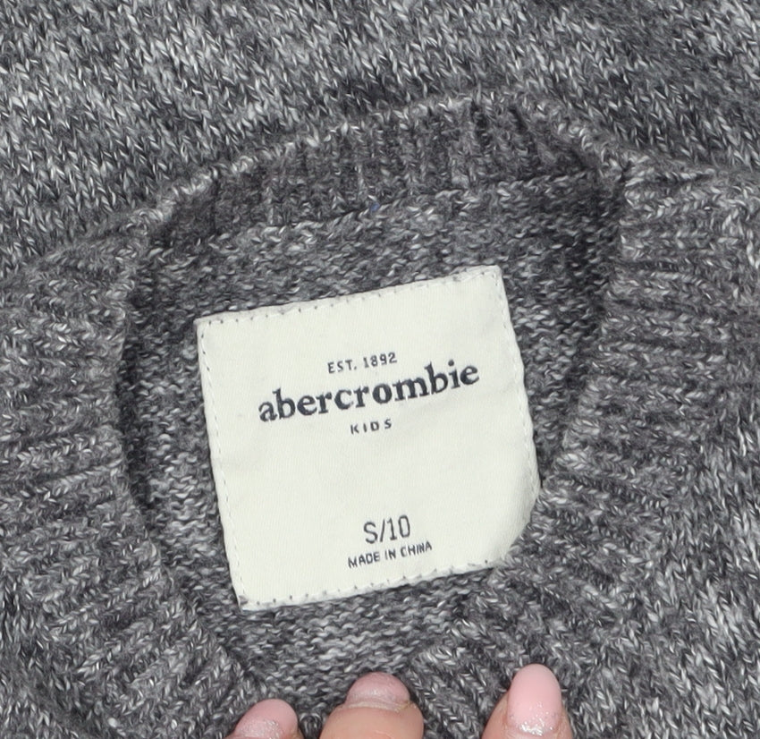 Abercrombie Kids Boys Grey Crew Neck Jumper Size 10 Cotton Blend