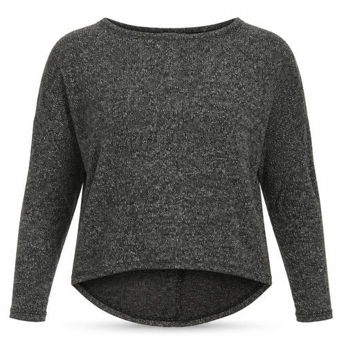 Atmosphere Womens Grey Metallic Long Sleeve Relaxed Knit Jumper Size 8