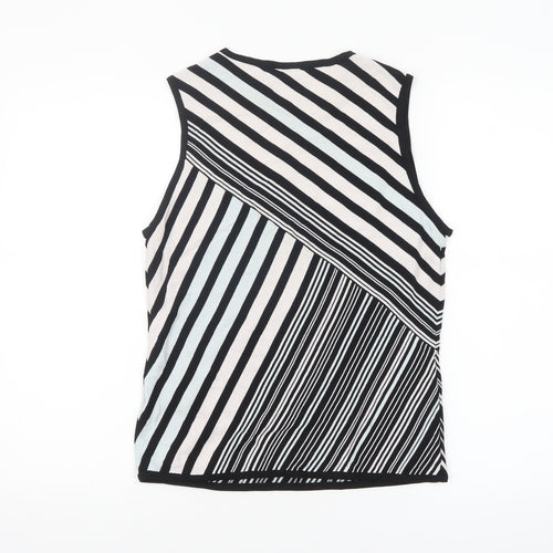 Wallis Women's Multicoloured Striped Sleeveless Knit Tank Top Size 14