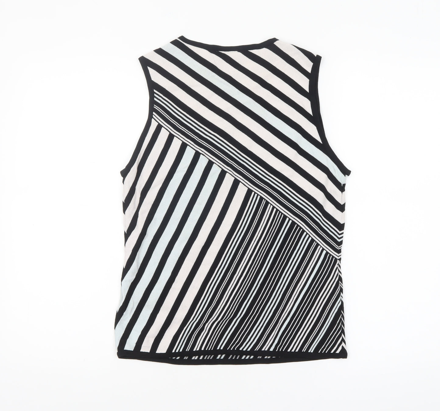 Wallis Women's Multicoloured Striped Sleeveless Knit Tank Top Size 14