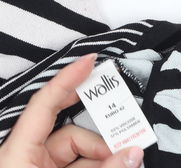 Wallis Women's Multicoloured Striped Sleeveless Knit Tank Top Size 14