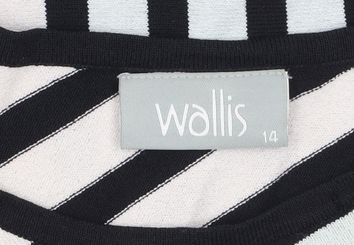 Wallis Women's Multicoloured Striped Sleeveless Knit Tank Top Size 14