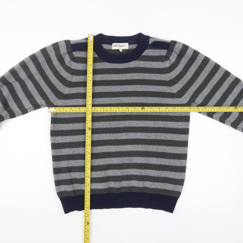 Lollys Laundry Women Grey Striped Pullover Jumper Size M