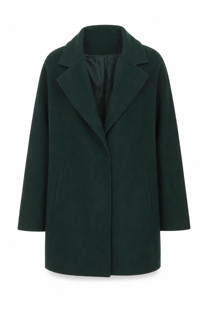 Miss Selfridge Women’s Green Wool Blend Mid-Length Coat UK 8