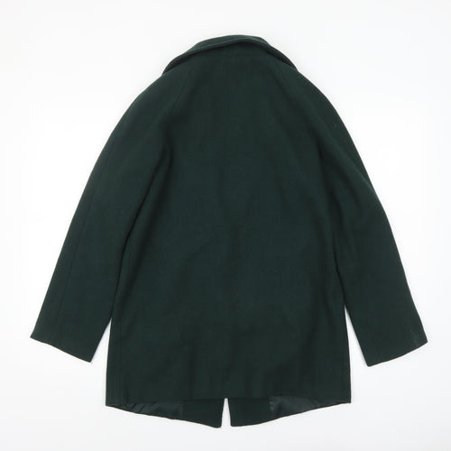 Miss Selfridge Women’s Green Wool Blend Mid-Length Coat UK 8