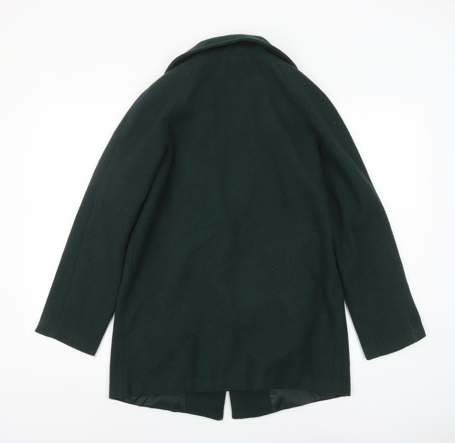 Miss Selfridge Women’s Green Wool Blend Mid-Length Coat UK 8