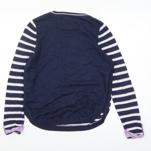 Mantaray Women Blue Striped Long Sleeve Pullover Jumper Size 12