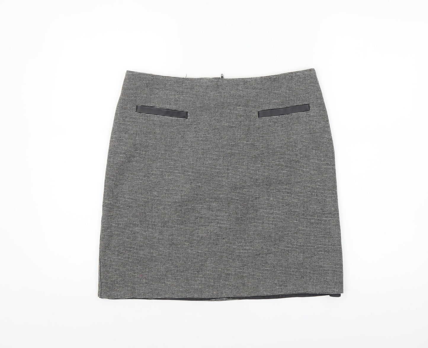 George Women’s Grey Check Tweed Pencil Skirt Size 12