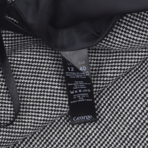 George Women’s Grey Check Tweed Pencil Skirt Size 12