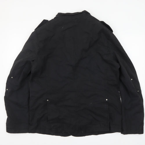 Burton Men's Black Cotton Pea Coat Jacket Size L Regular