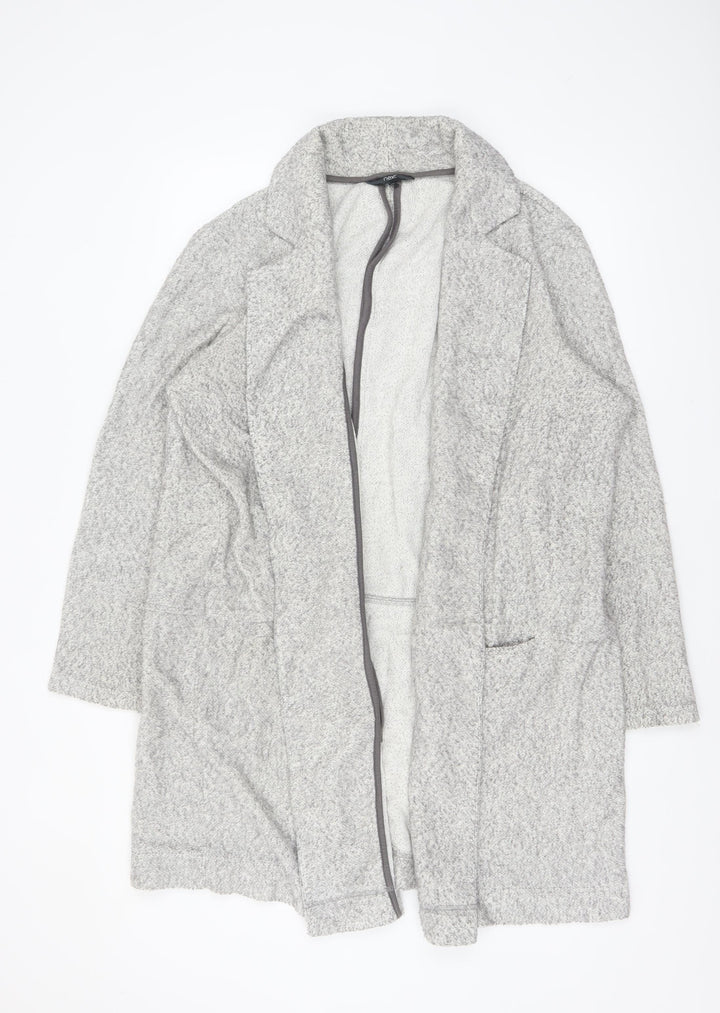 Next Women’s Grey Knit Long Coatigan Size 20 Open Front Casual