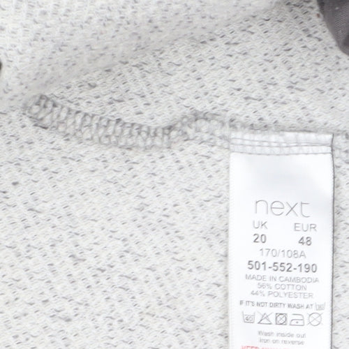 Next Women’s Grey Knit Long Coatigan Size 20 Open Front Casual