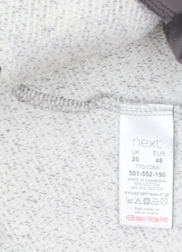 Next Women’s Grey Knit Long Coatigan Size 20 Open Front Casual