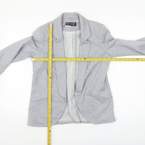 Miss Selfridge Women's Grey Size 10 Tailored Blazer Jacket