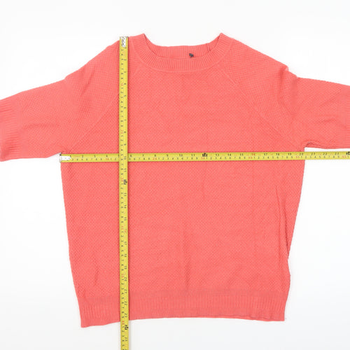 Marks and Spencer Women’s Pink Short Sleeve Knit Jumper Size 14