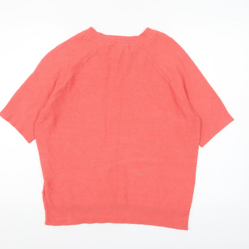 Marks and Spencer Women’s Pink Short Sleeve Knit Jumper Size 14