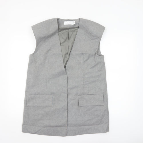 ASOS Design Women's Grey Mid-Length Sleeveless Waistcoat Size 10