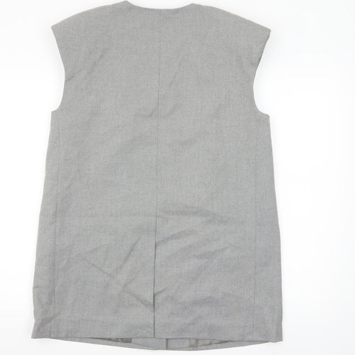 ASOS Design Women's Grey Mid-Length Sleeveless Waistcoat Size 10