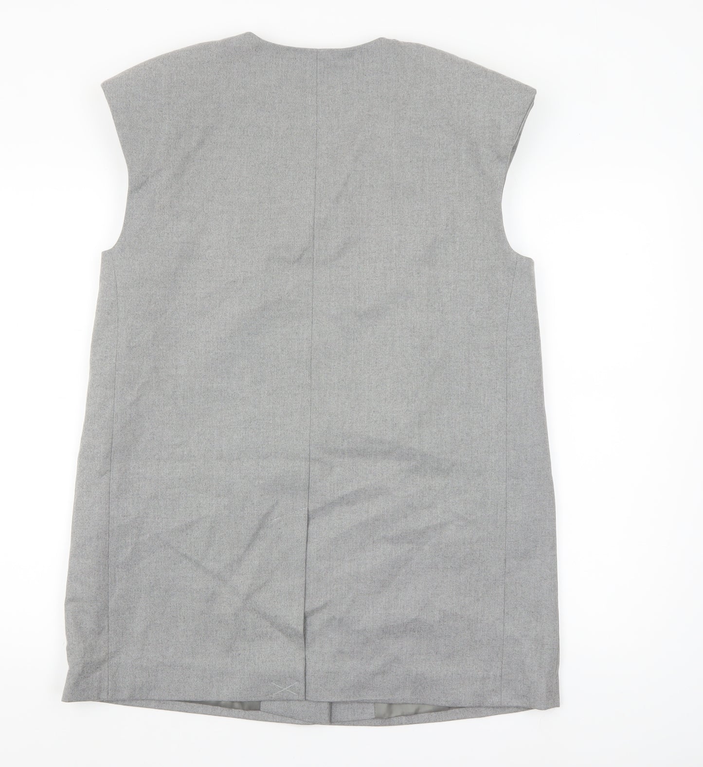 ASOS Design Women's Grey Mid-Length Sleeveless Waistcoat Size 10
