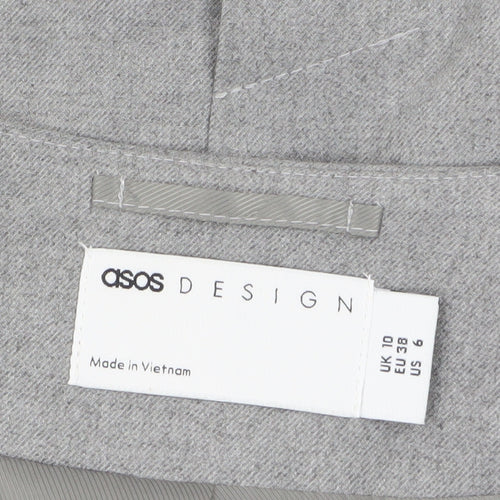 ASOS Design Women's Grey Mid-Length Sleeveless Waistcoat Size 10