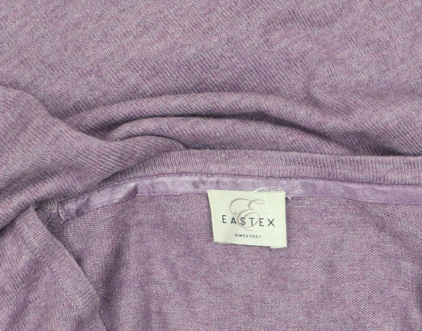 Eastex Women’s Purple Henley Knit Jumper Size 18 V-Neck 3/4 Sleeve