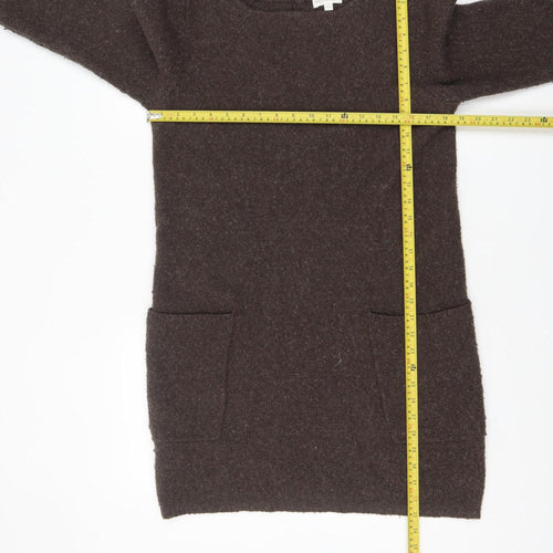 Monsoon Women’s Brown Wool Alpaca Tunic Jumper Medium 3/4 Sleeve