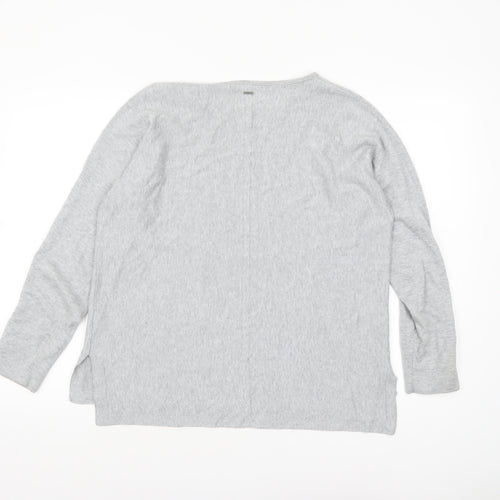 White Stuff Women's Grey Cotton Modal Pullover Jumper UK 14
