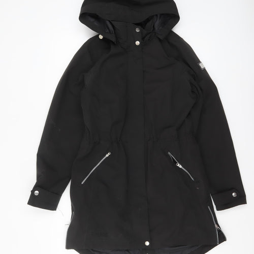 Regatta Women's Black Waterproof Hooded Parka Coat Size 8