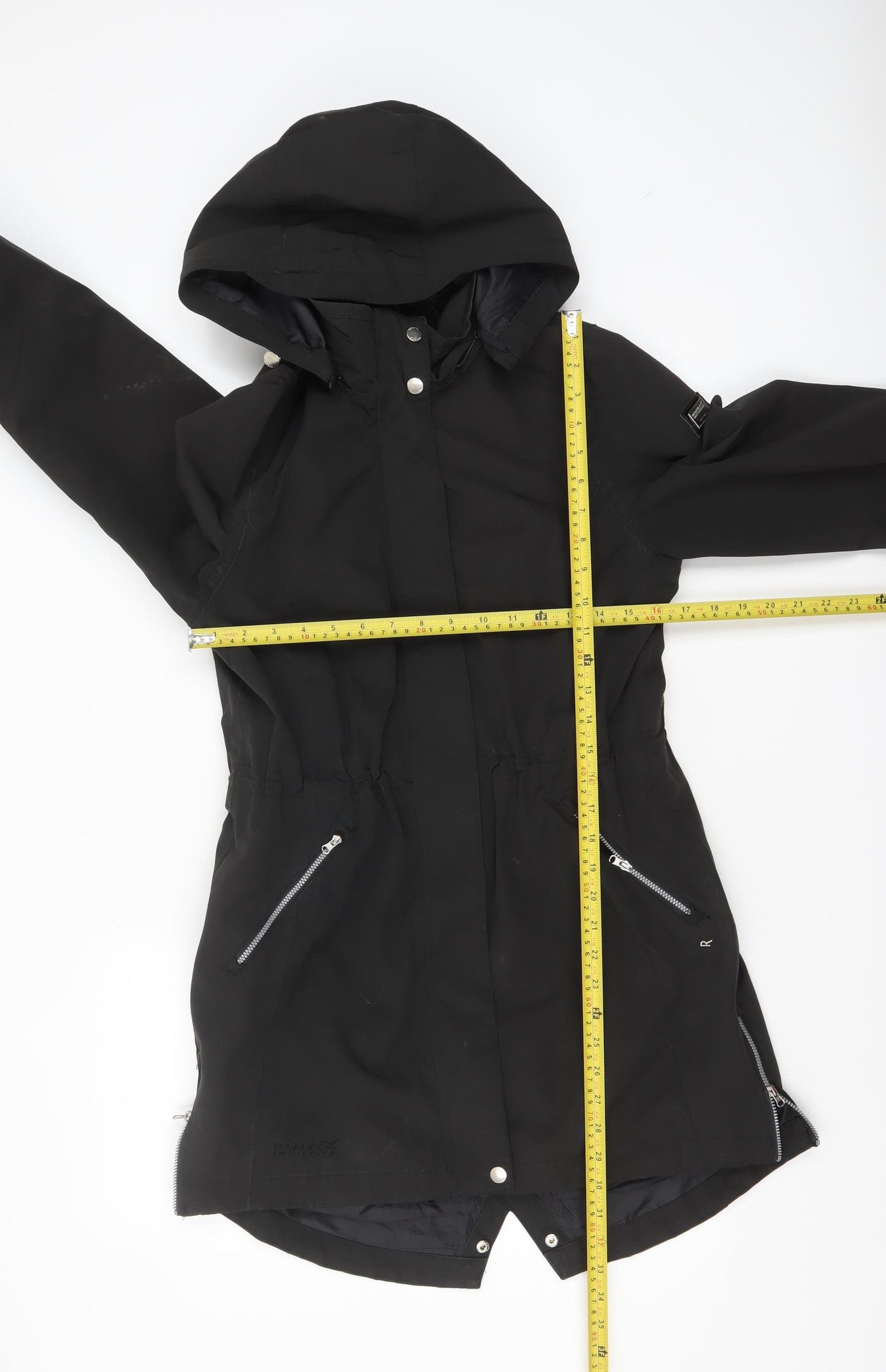 Regatta Women's Black Waterproof Hooded Parka Coat Size 8