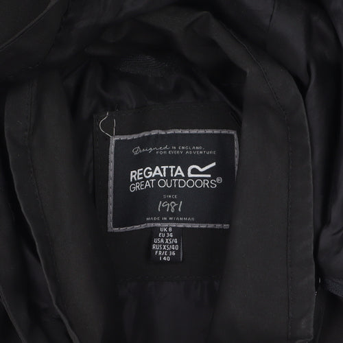Regatta Women's Black Waterproof Hooded Parka Coat Size 8