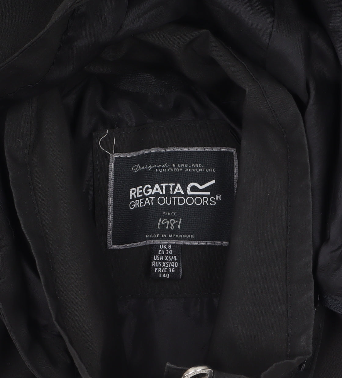 Regatta Women's Black Waterproof Hooded Parka Coat Size 8