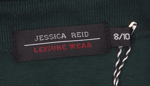 Jessica Reid Women's Green Knit Coatigan Size 8 Classic Mid-Length