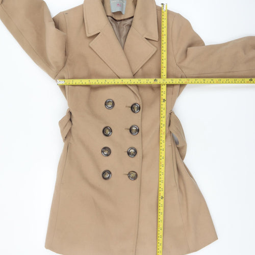 Dorothy Perkins Women’s Beige Belted Trench Coat Size 14