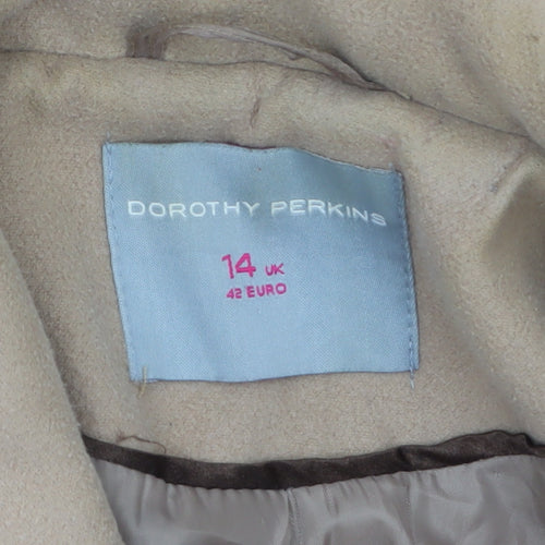 Dorothy Perkins Women’s Beige Belted Trench Coat Size 14
