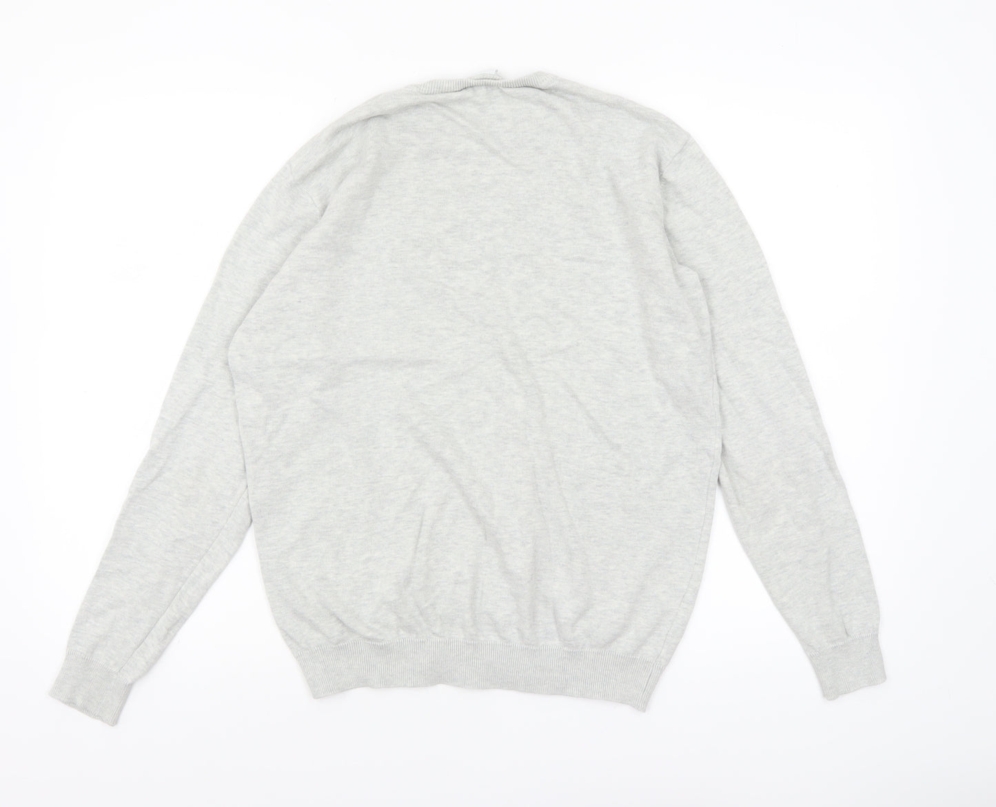 Lacoste Boys Grey Cotton Crew Neck Pullover Jumper Size 16 Years