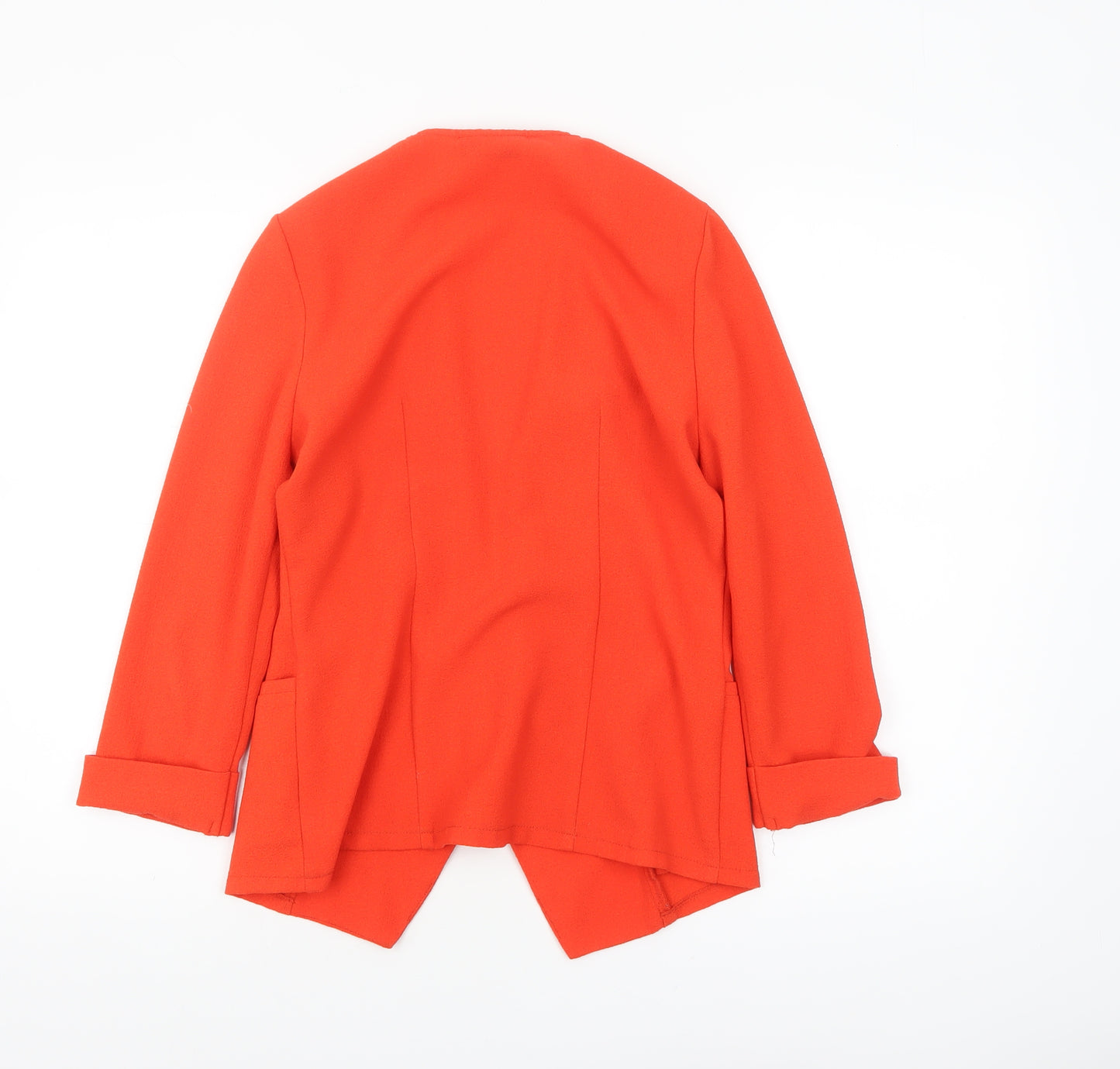 Wallis Women’s Orange Crepe Open Blazer Jacket Size S