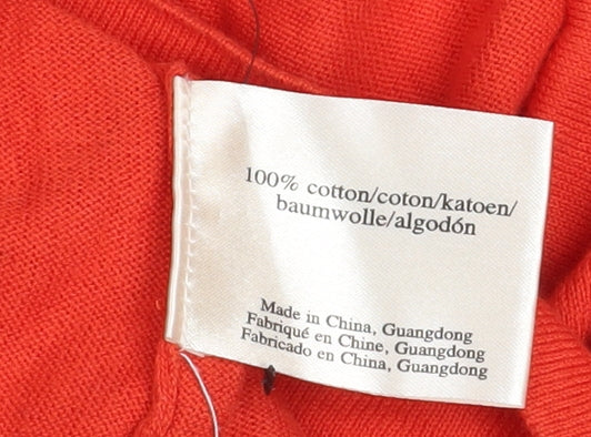 Laura Ashley Women’s Red Wrap Blouse UK 12 Cotton Jersey 3/4 Sleeve